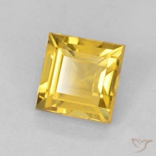 1.07克拉天然黄水晶，正方形，VS