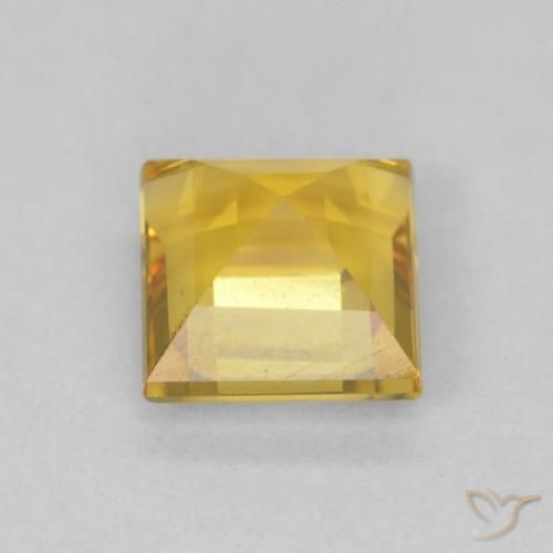 1.07克拉天然黄水晶，正方形，VS