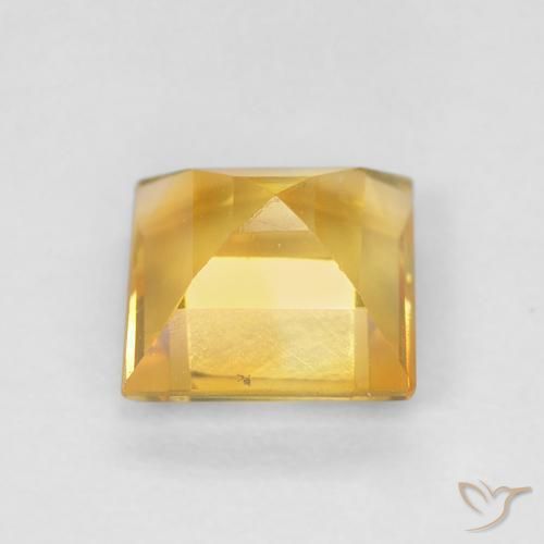 0.94克拉天然黄水晶，正方形，VS