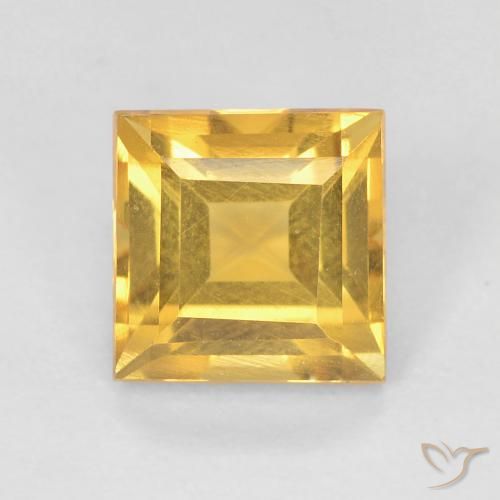 1.06ct 天然 亮金 黄水晶, 正方形, VS