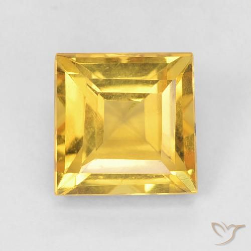 1.22ct 天然 金色 黄水晶, 正方形, VVS-VS