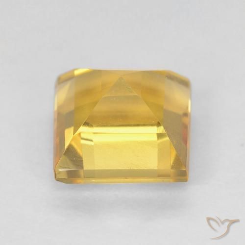 1.22克拉天然黄水晶，正方形，VVS-VS
