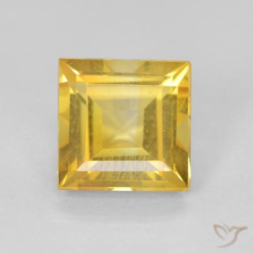 1.02ct 天然 金色 黄水晶, 正方形, VS