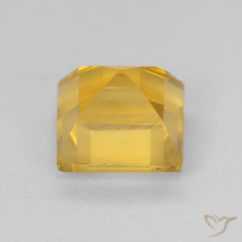 1.24克拉天然黄水晶，正方形，VS