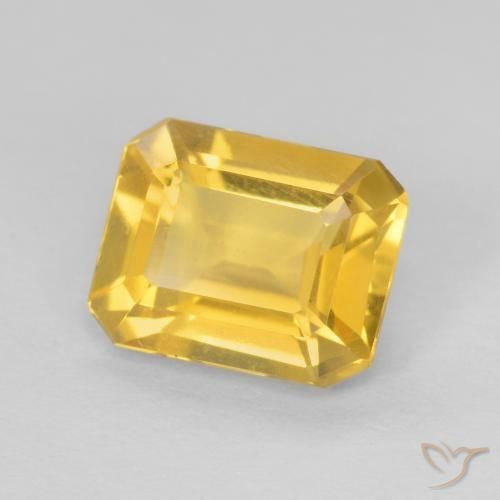 1.25克拉天然黄水晶，八边形，VVS-VS