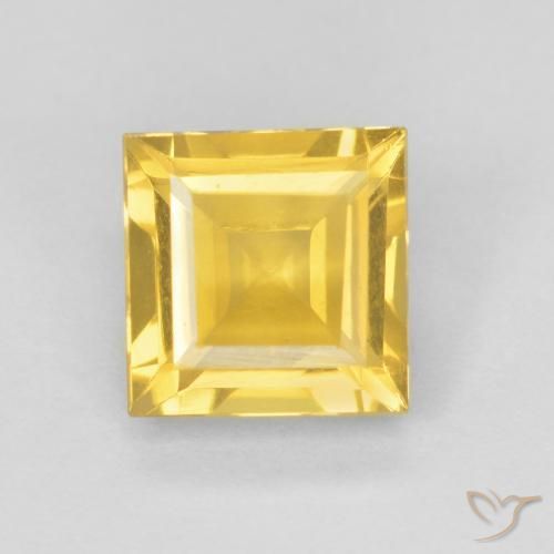 1.01ct 天然 亮金 黄水晶, 正方形, VVS-VS