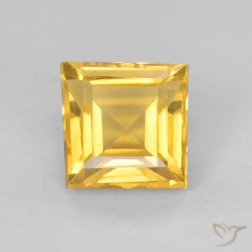 1.02ct 天然 金色 黄水晶, 正方形, VVS-VS