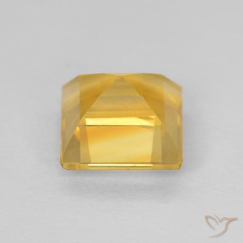 0.98克拉天然黄水晶，正方形，VS
