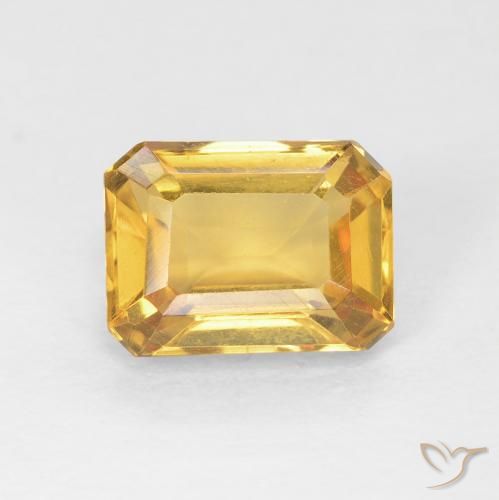 1.54ct 天然 金色 黄水晶, 祖母绿式切割, VVS-VS