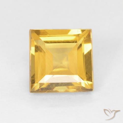 1.00ct 天然 亮金 黄水晶, 正方形, VVS-VS