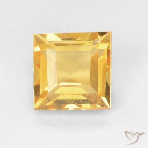 1.16ct 天然 中金 黄水晶, 正方形, VVS