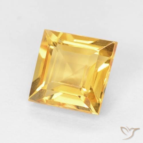 1.16克拉天然黄水晶，正方形，VVS