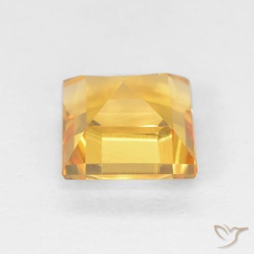 1.16克拉天然黄水晶，正方形，VVS