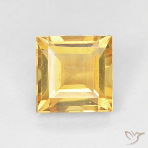 1.07ct 天然 中金 黄水晶, 正方形, VVS