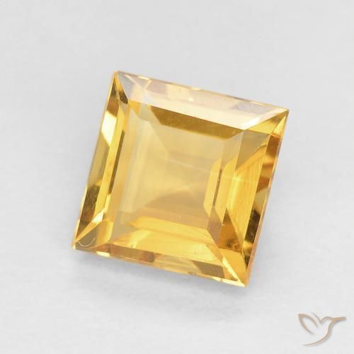 1.07克拉天然黄水晶，正方形，VVS