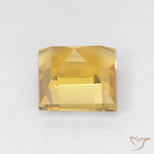 1.14克拉天然黄水晶，正方形，VVS