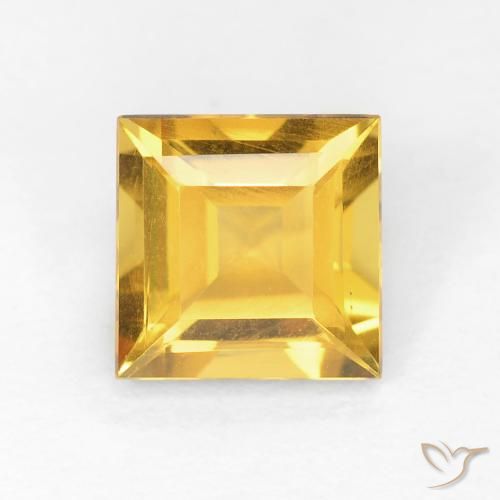1.05ct 天然 亮金 黄水晶, 正方形, VVS