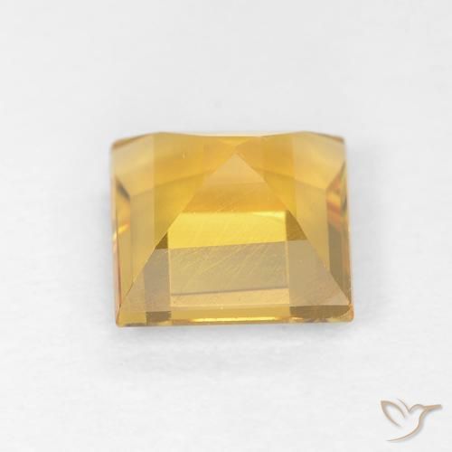 1.05克拉天然黄水晶，正方形，VVS