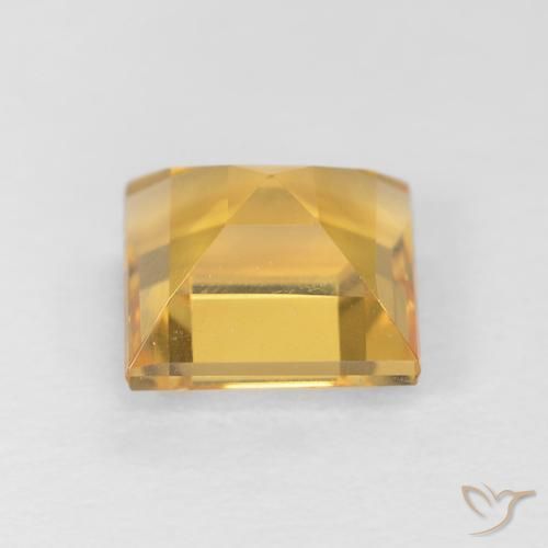 1.13克拉天然黄水晶，正方形，VVS