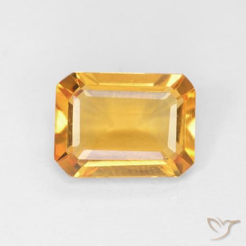 1.27ct 天然 橙金 黄水晶, 祖母绿式切割, VVS
