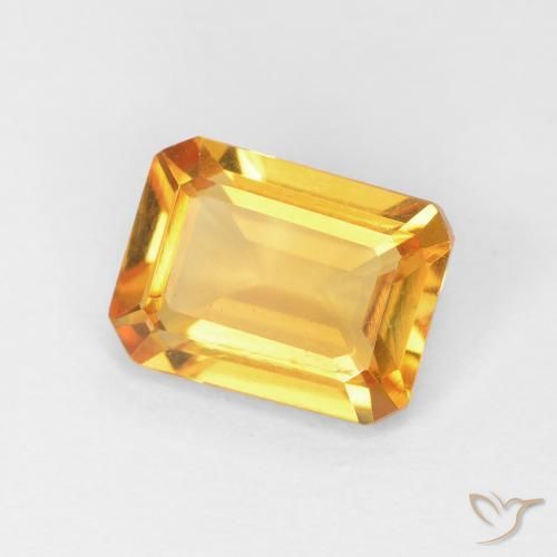1.27克拉天然黄水晶，八边形，VVS