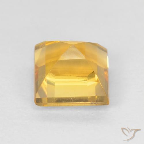 1.13克拉天然黄水晶，正方形，VVS