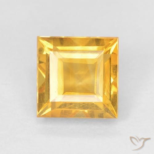 1.02ct 天然 亮金 黄水晶, 正方形, VVS