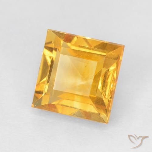 1.02克拉天然黄水晶，正方形，VVS