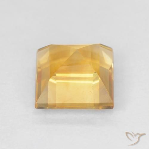 1.02克拉天然黄水晶，正方形，VVS