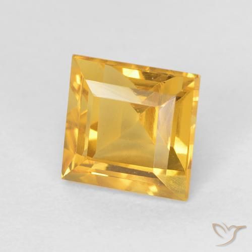 1.10克拉天然黄水晶，正方形，VVS