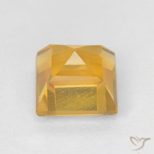 1.10克拉天然黄水晶，正方形，VVS