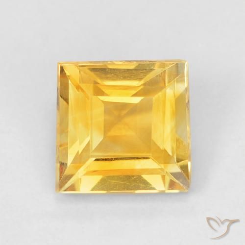 1.05ct 天然 中金 黄水晶, 正方形, VVS