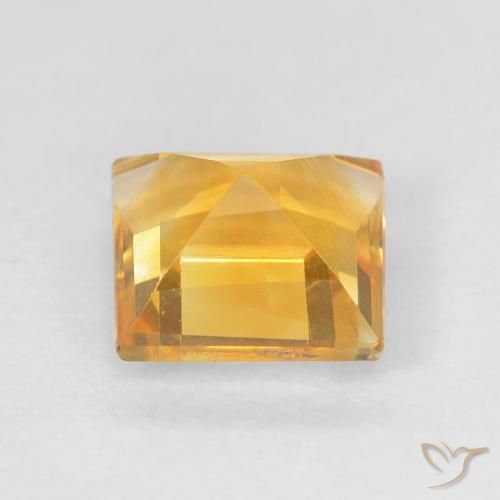 1.05克拉天然黄水晶，正方形，VVS