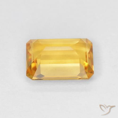 1.24克拉天然黄水晶，八边形，VVS