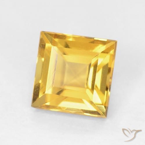 1.08克拉天然黄水晶，正方形，VVS-VS