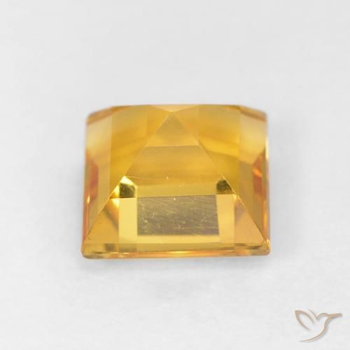 1.08克拉天然黄水晶，正方形，VVS-VS