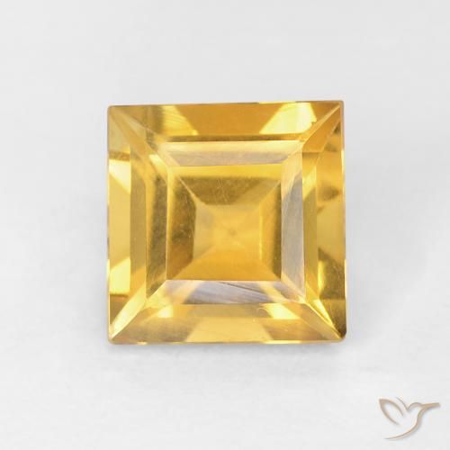 0.94ct 天然 中金 黄水晶, 正方形, VVS-VS