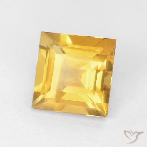 0.94克拉天然黄水晶，正方形，VVS-VS