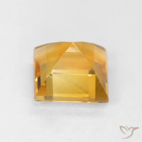 0.94克拉天然黄水晶，正方形，VVS-VS