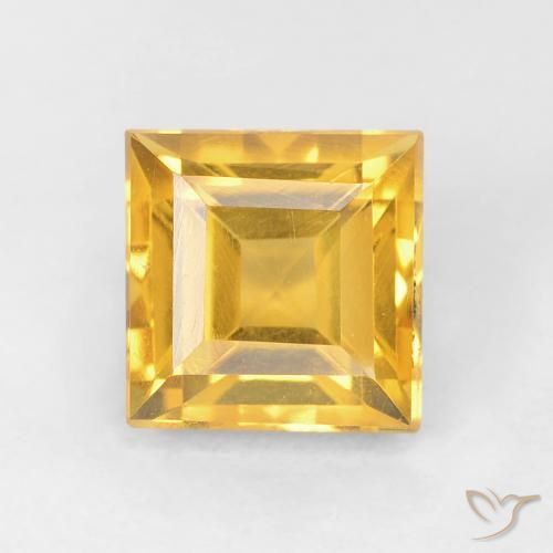 1.09ct 天然 金色 黄水晶, 正方形, VVS-VS