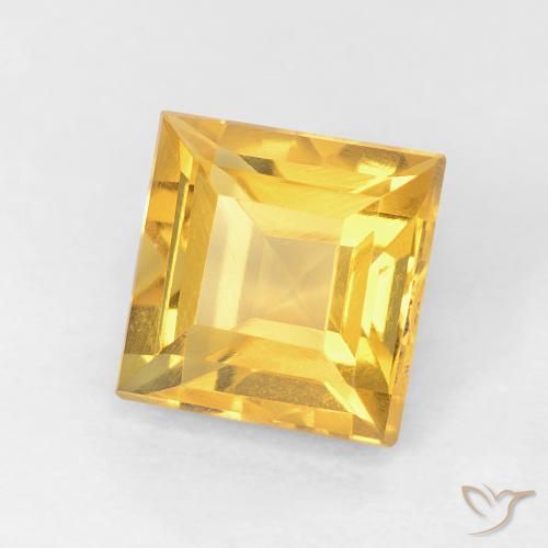 1.09克拉天然黄水晶，正方形，VVS-VS