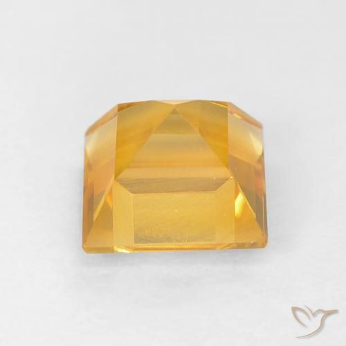 1.09克拉天然黄水晶，正方形，VVS-VS