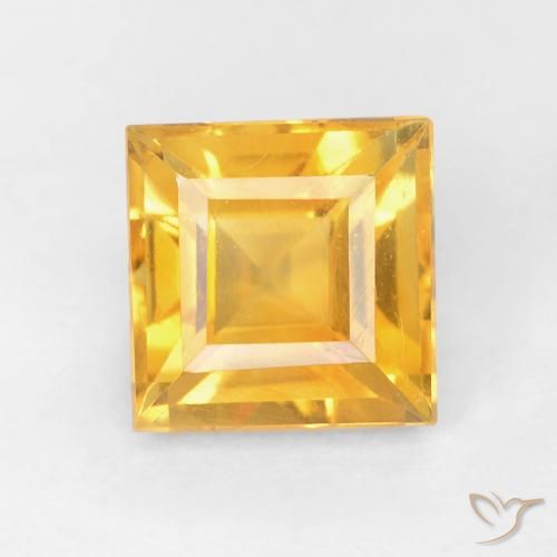 1.17ct 天然 金橙色 黄水晶, 正方形, VVS-VS
