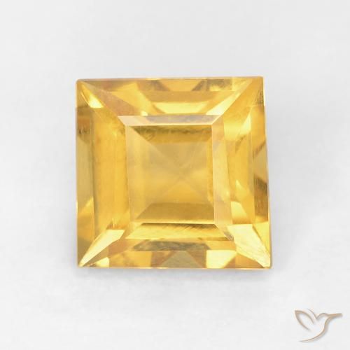 1.06ct 天然 金橙色 黄水晶, 正方形, VVS-VS
