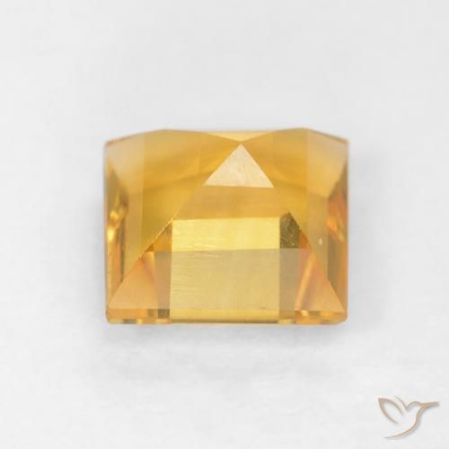 1.06克拉天然黄水晶，正方形，VVS-VS