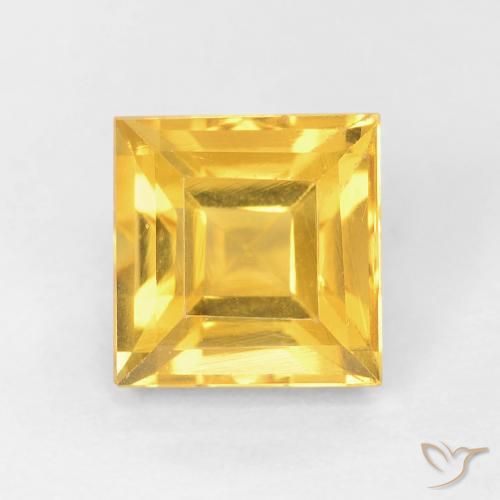 1.16ct 天然 金色 黄水晶, 正方形, VVS-VS