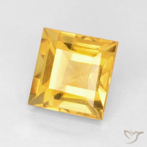 1.16克拉天然黄水晶，正方形，VVS-VS