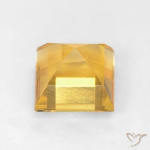 1.16克拉天然黄水晶，正方形，VVS-VS