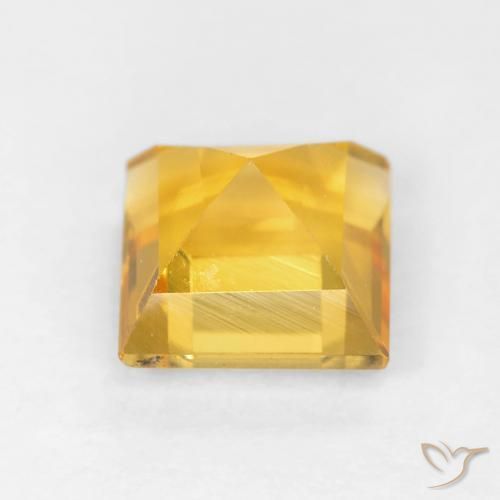 1.10克拉天然黄水晶，正方形，VVS-VS