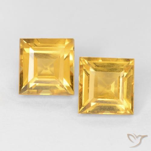 2.20ctw 天然 亮金 黄水晶, 正方形, VS